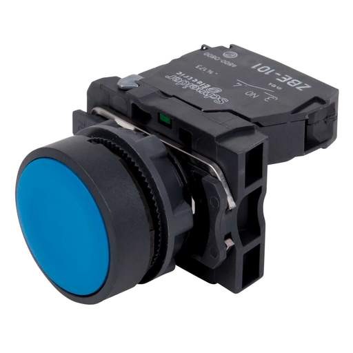 Push Buttons Blue Flush 1NO